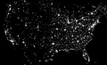 usanight_dmsp_big.gif: Une partie de l\'Am&eacute;rique du Nord vue de nuit. NASA.
